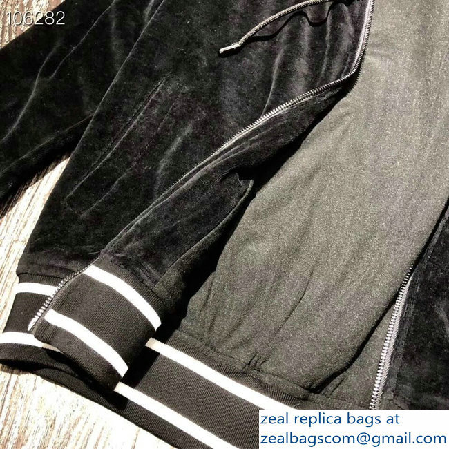 Dolce  &  Gabbana Velvet Logo Jacket and Pants Suit 2018